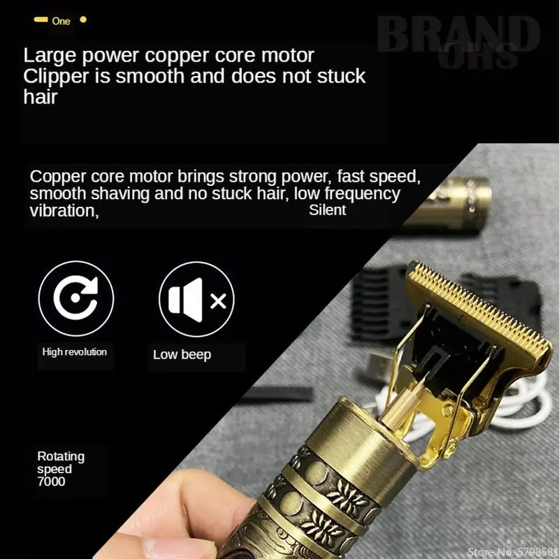 Dragon Vintage T9 Cordless Professional Hair Clippers